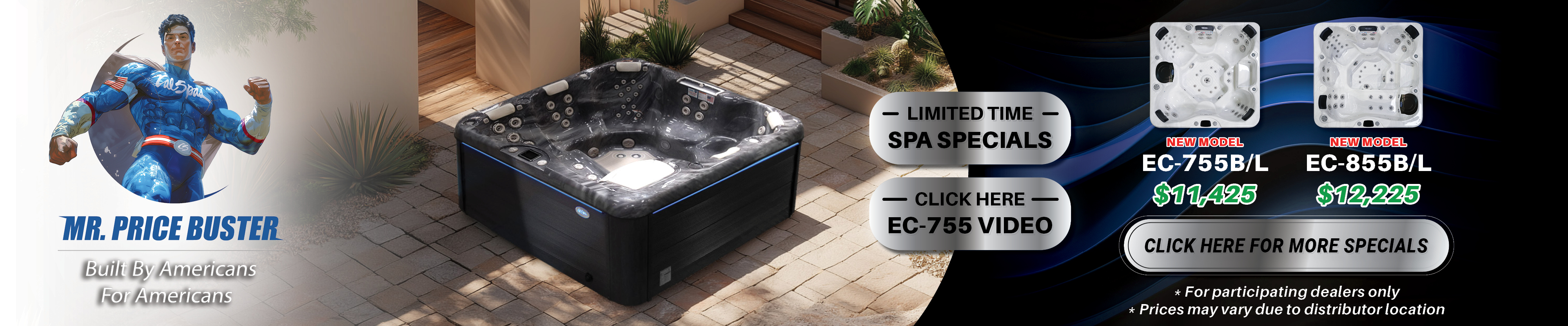 Calspas hot tub being used in a family setting - Busan